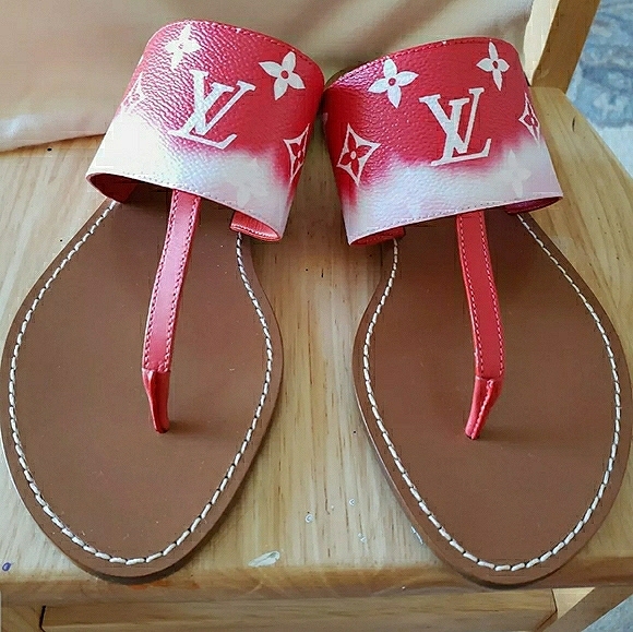 Louis Vuitton Escale Red Flat Sandal Size 41 - Picture 6 of 14